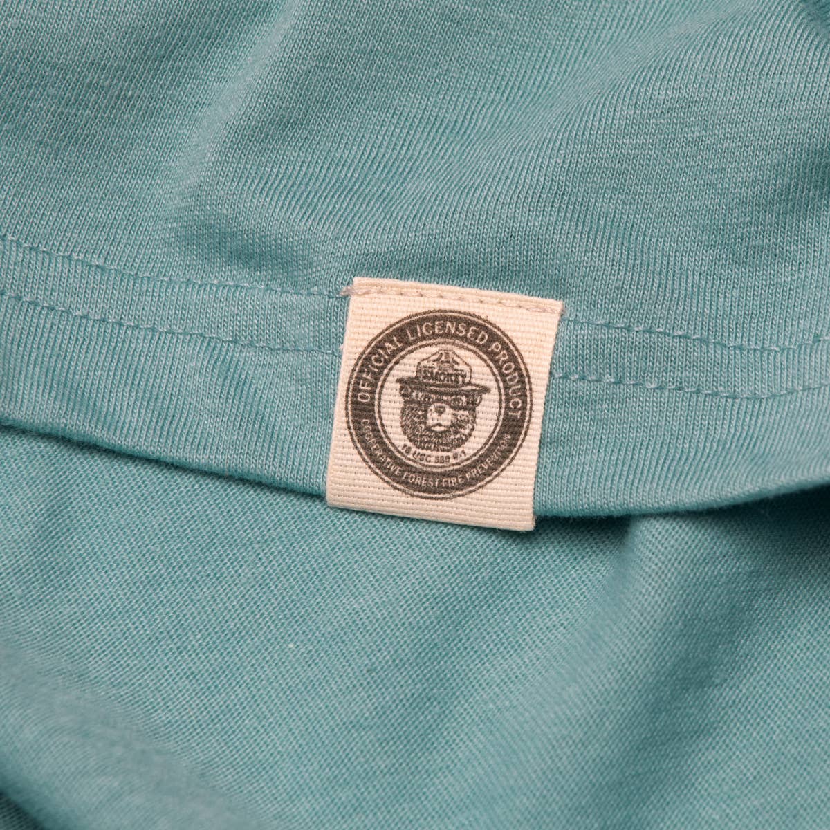 Smokey's Friends Ringer T-shirt: Glacier Blue/Redwood