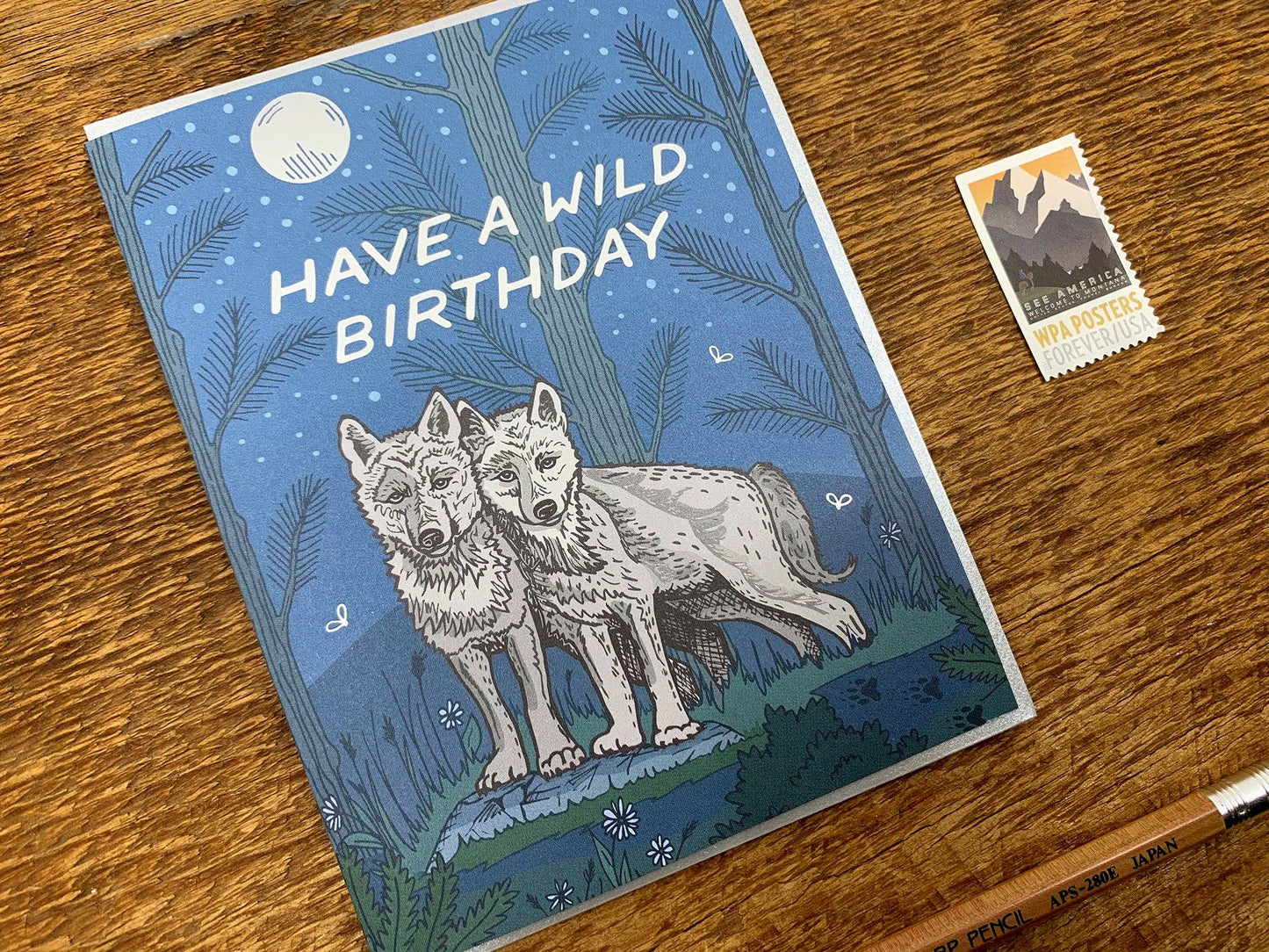 Wild Wolves Birthday Card