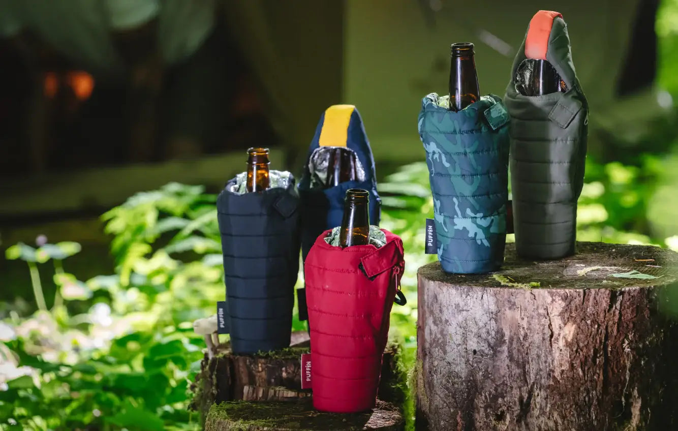 Sleeping Bag Drink Koozie  - Blue