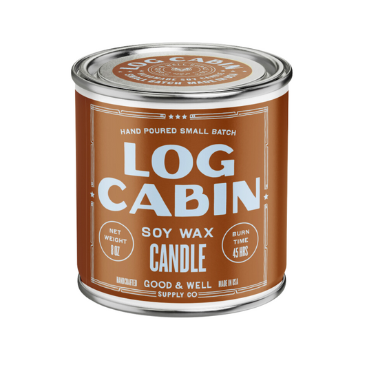 Log Cabin Happy Place Candle