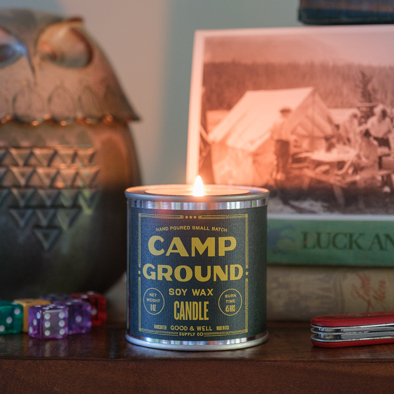 Camp Ground Happy Place Candle