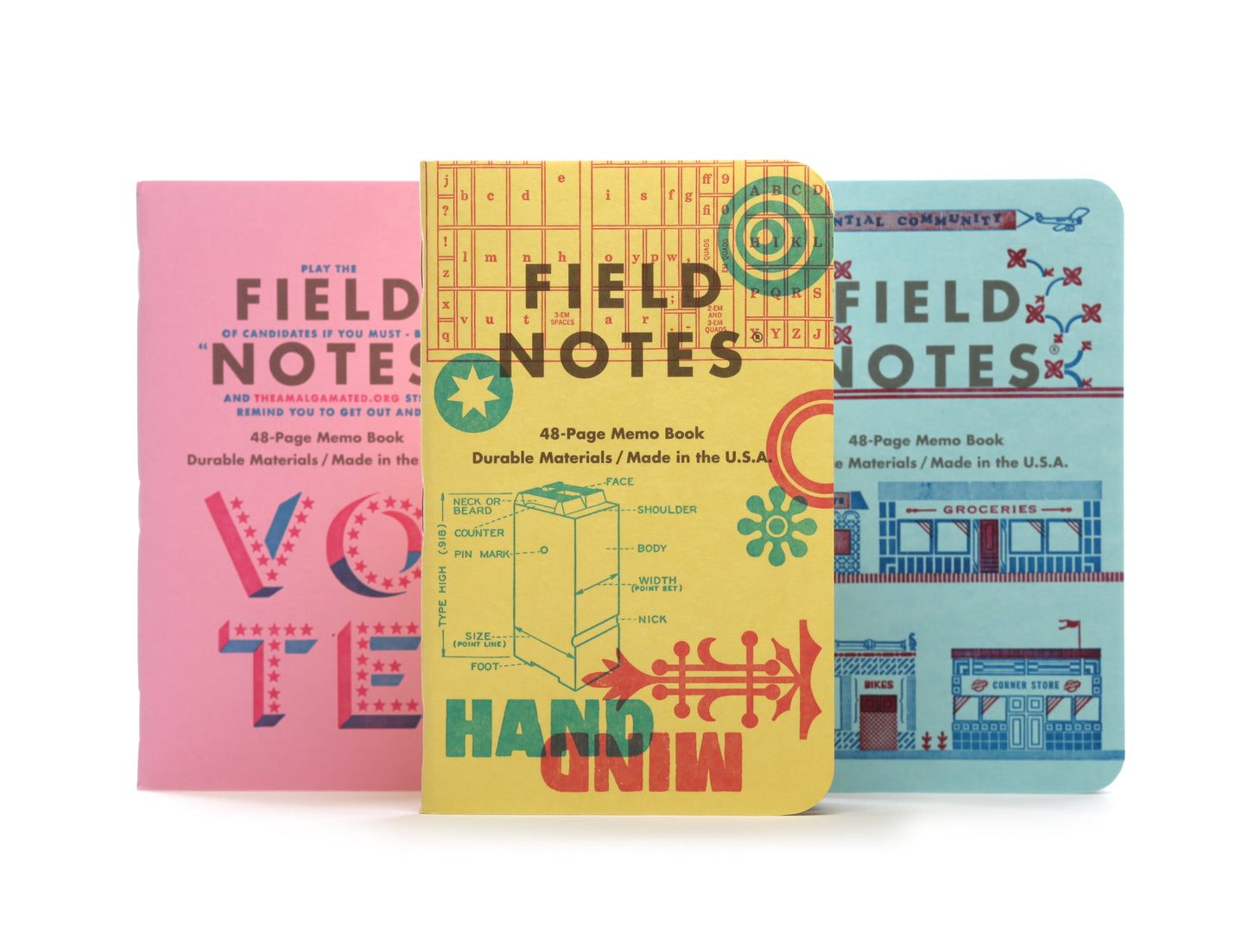 United States of Letterpress Memo Books