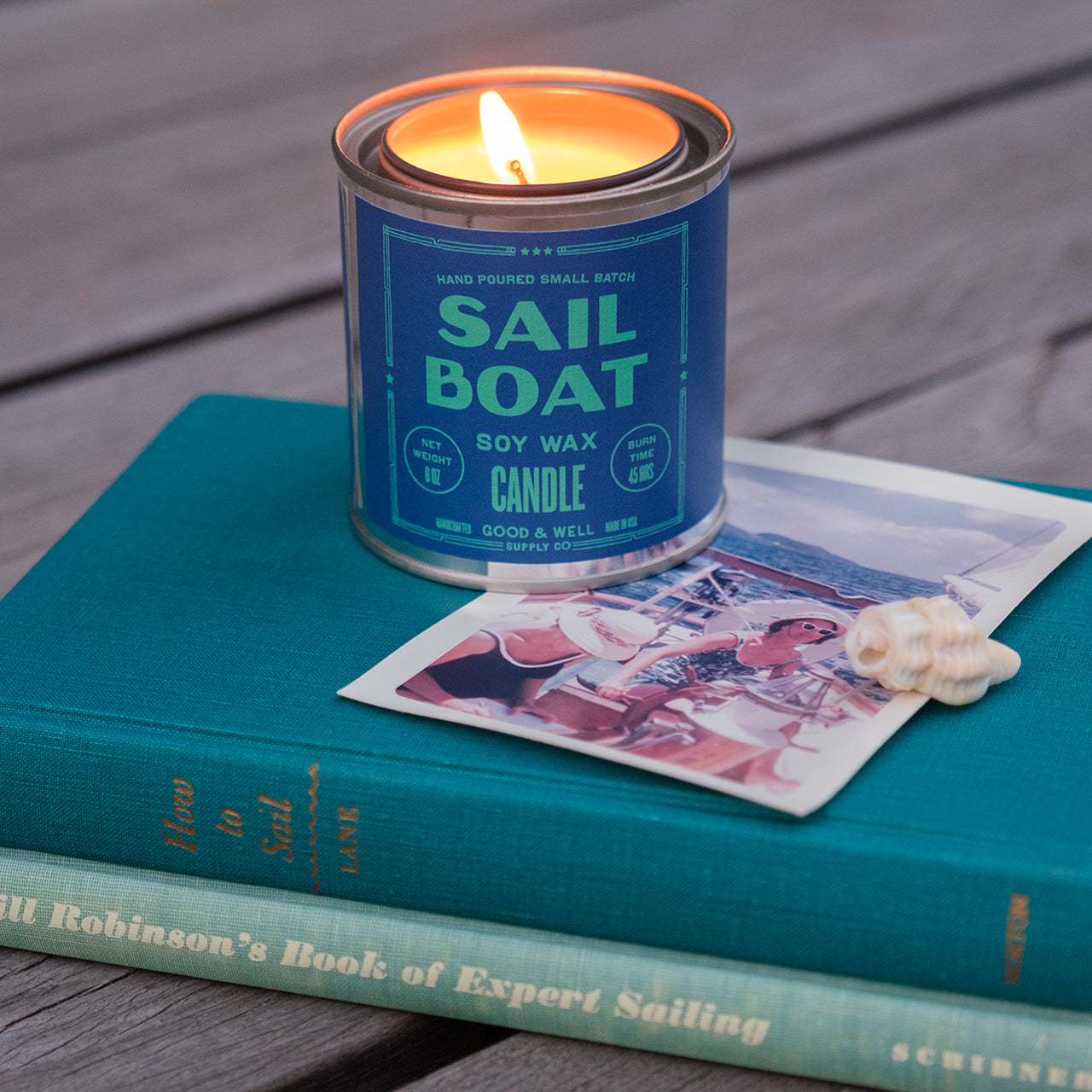 Sail Boat Happy Place Candle