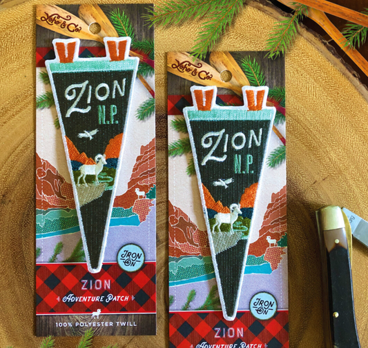 Zion National Park Mini Pennant Patch