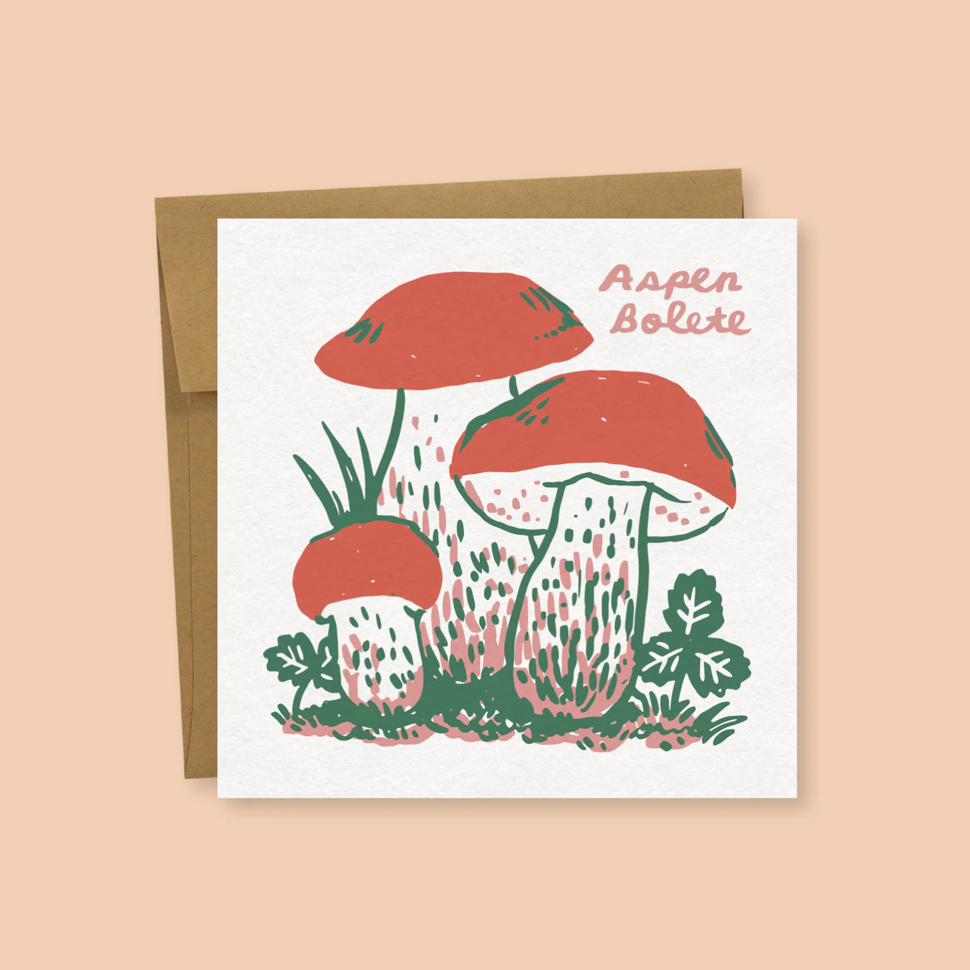Aspen Bolete Mushroom Greeting Card
