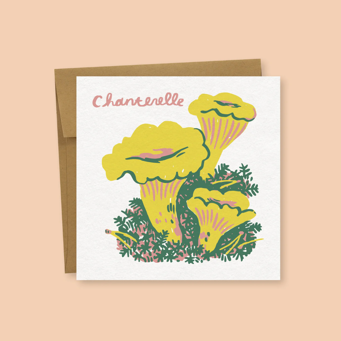 Chantrelle Mushroom Greeting Card