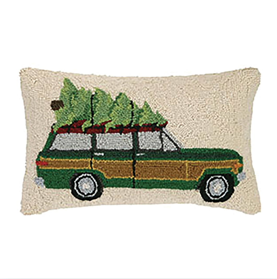 Jeep Woody With Tree Hook Pillow