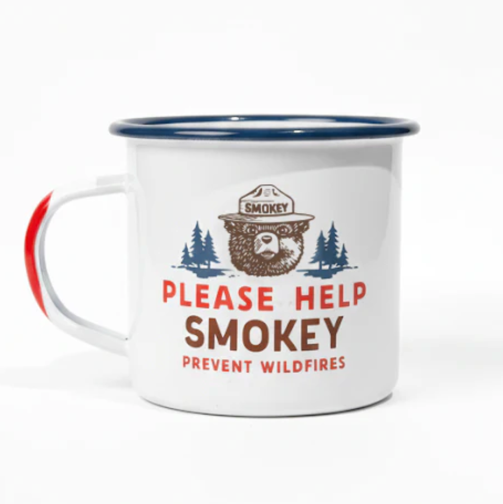 Smokey Bear Enamelware Mug