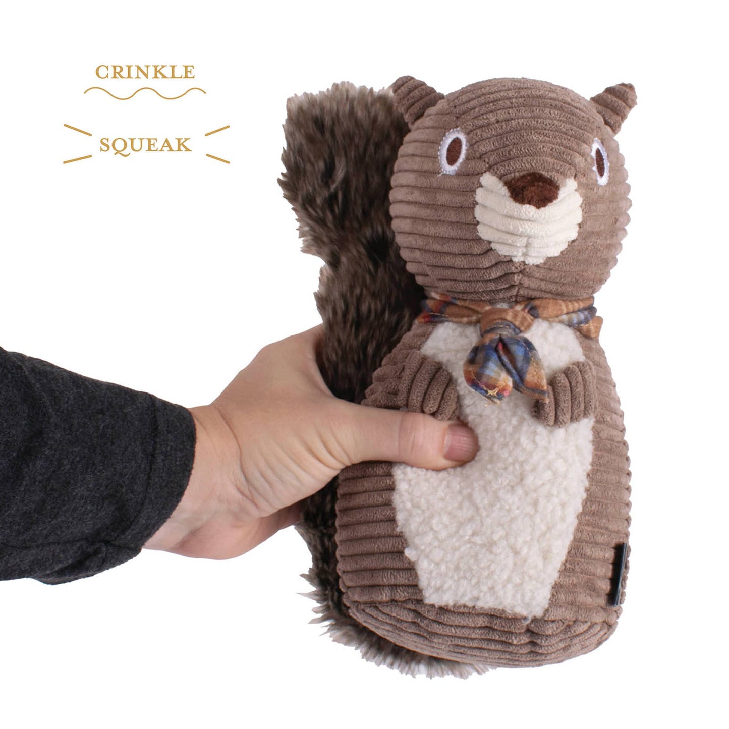Small Pendleton Plush Squirrel Dog Toy