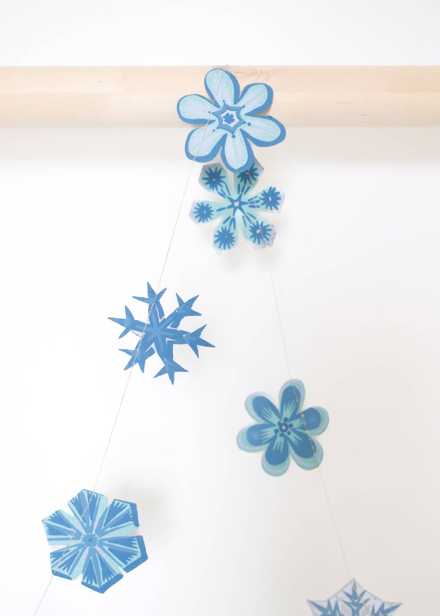 Snowflakes Sewn Garland