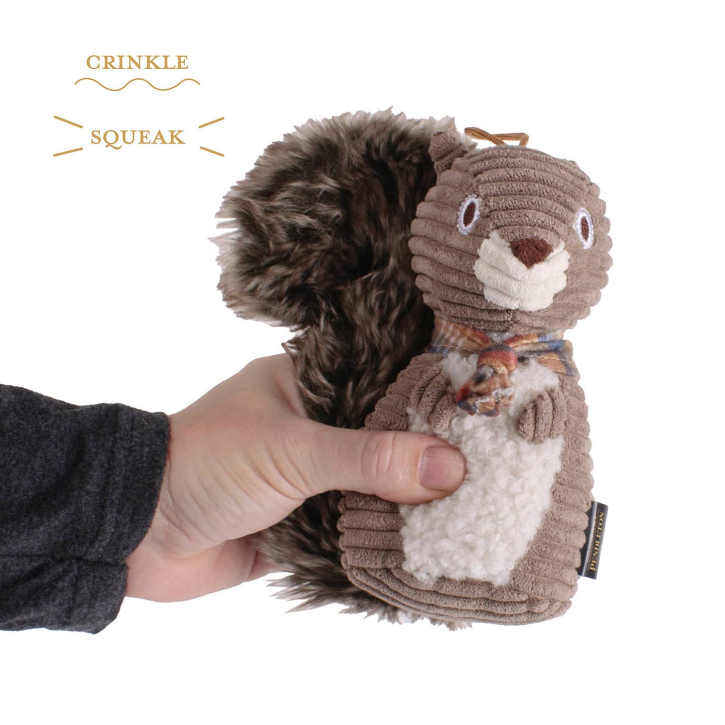 Small Pendleton Plush Squirrel Dog Toy