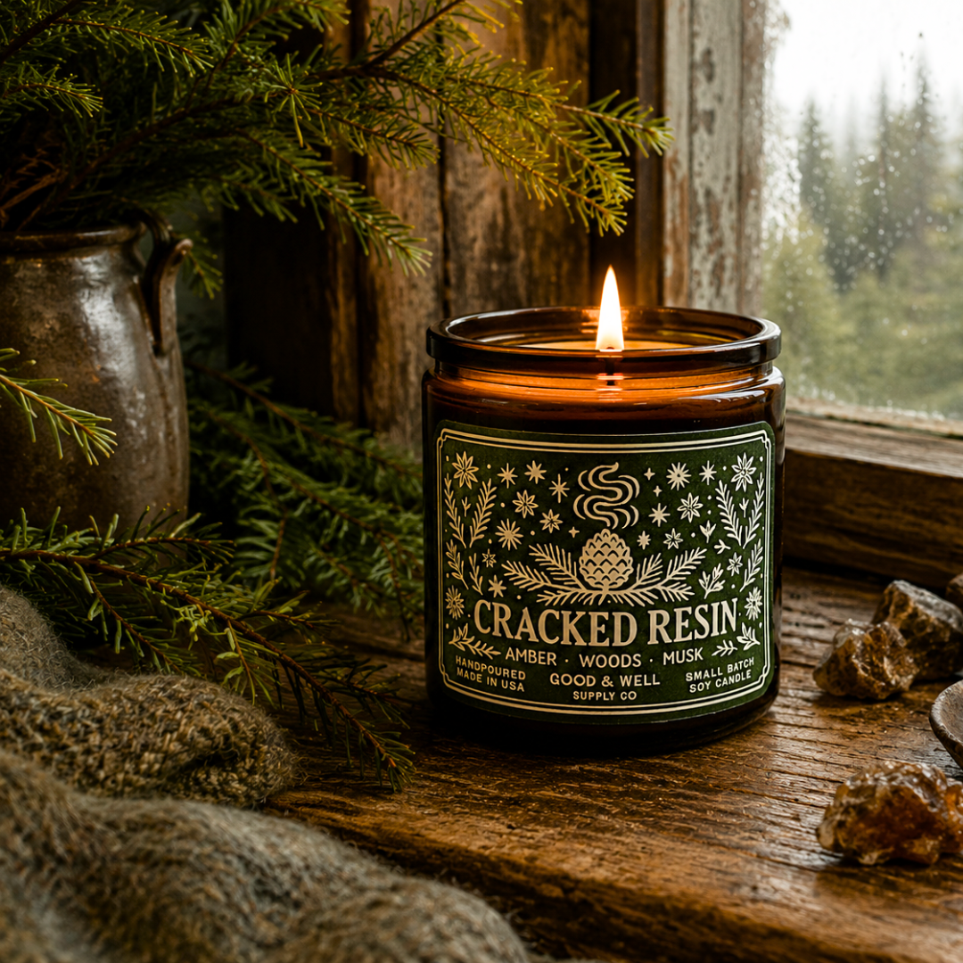 Cracked Resin Soy Candle