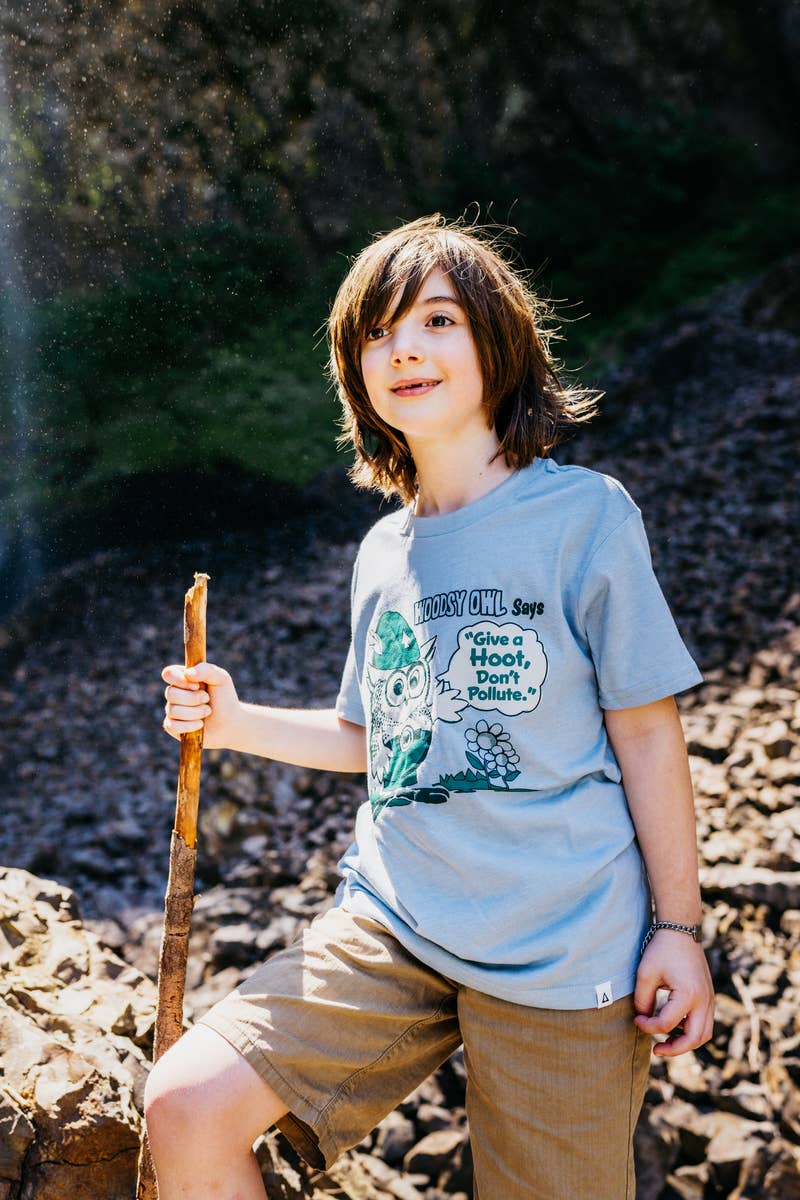 Youth Woodsy Says Tee: Chambray