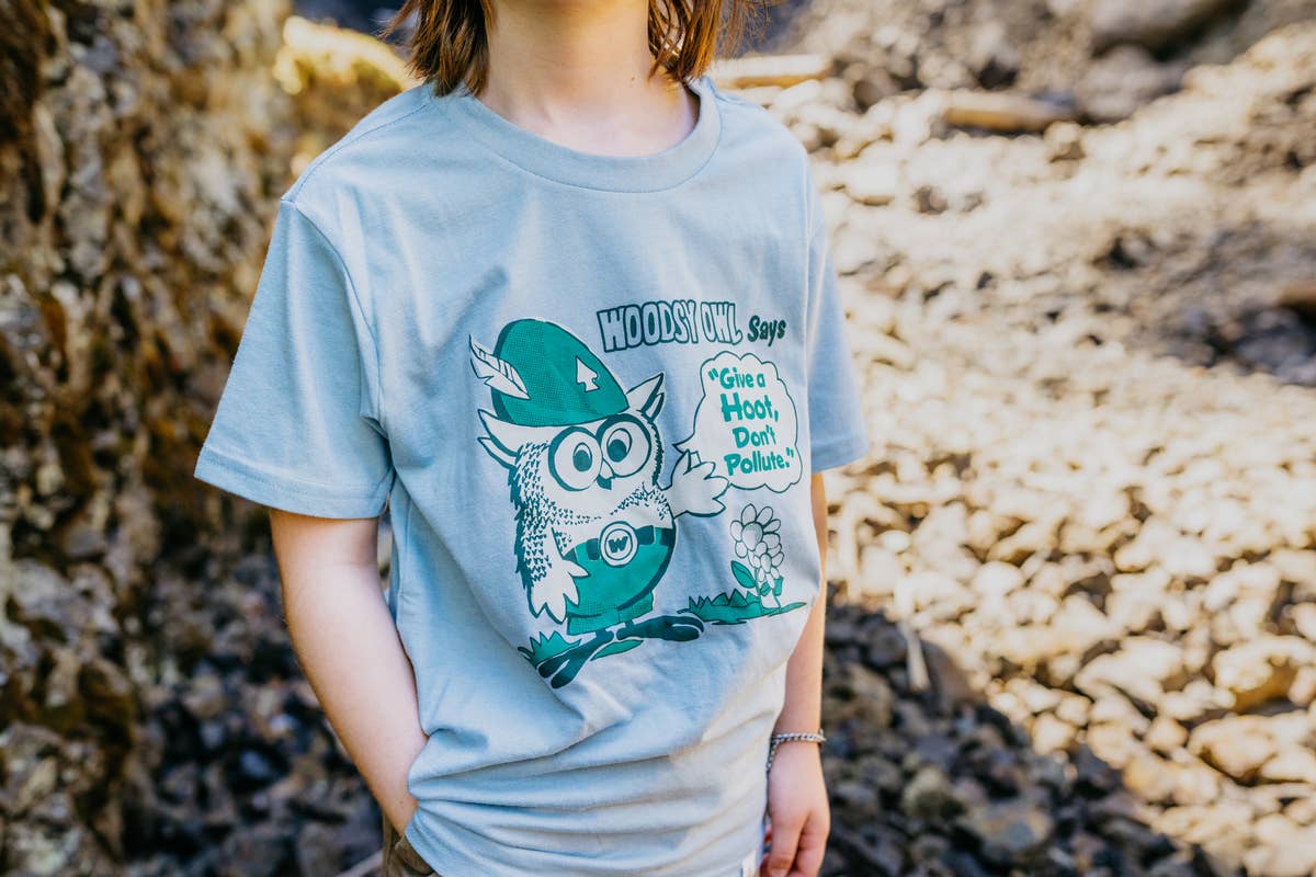 Youth Woodsy Says Tee: Chambray