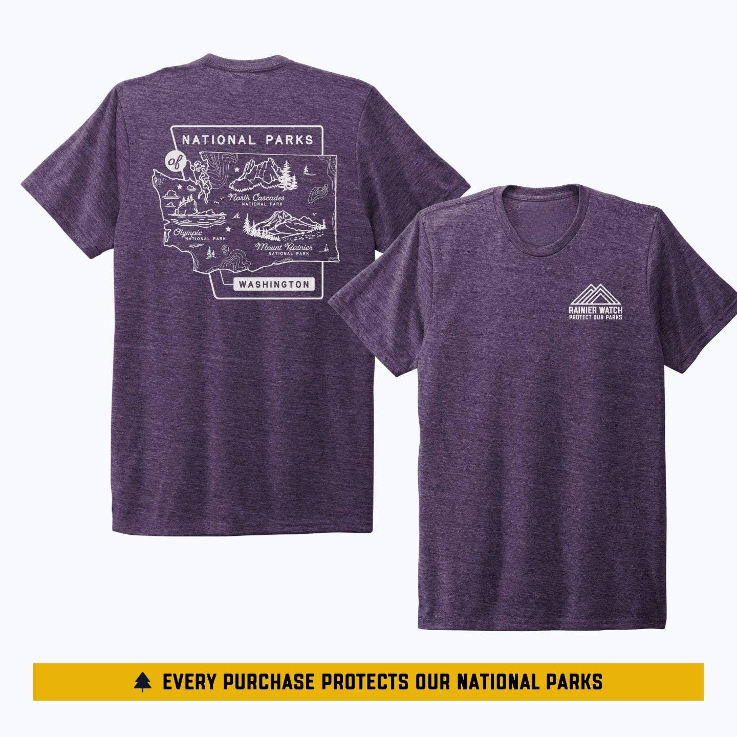 WA National Parks Tee - Purple