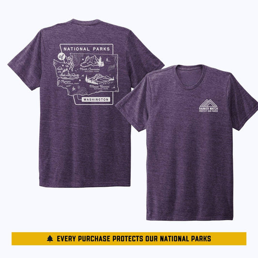 WA National Parks Tee - Purple