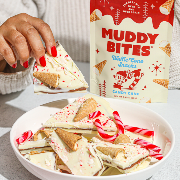 Candy Cane Waffle Cone Snacks