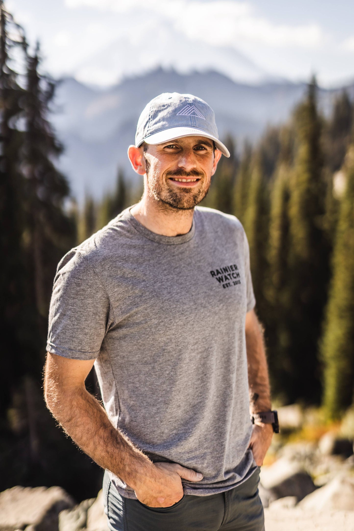 The Mountain Is Out Grey Tee