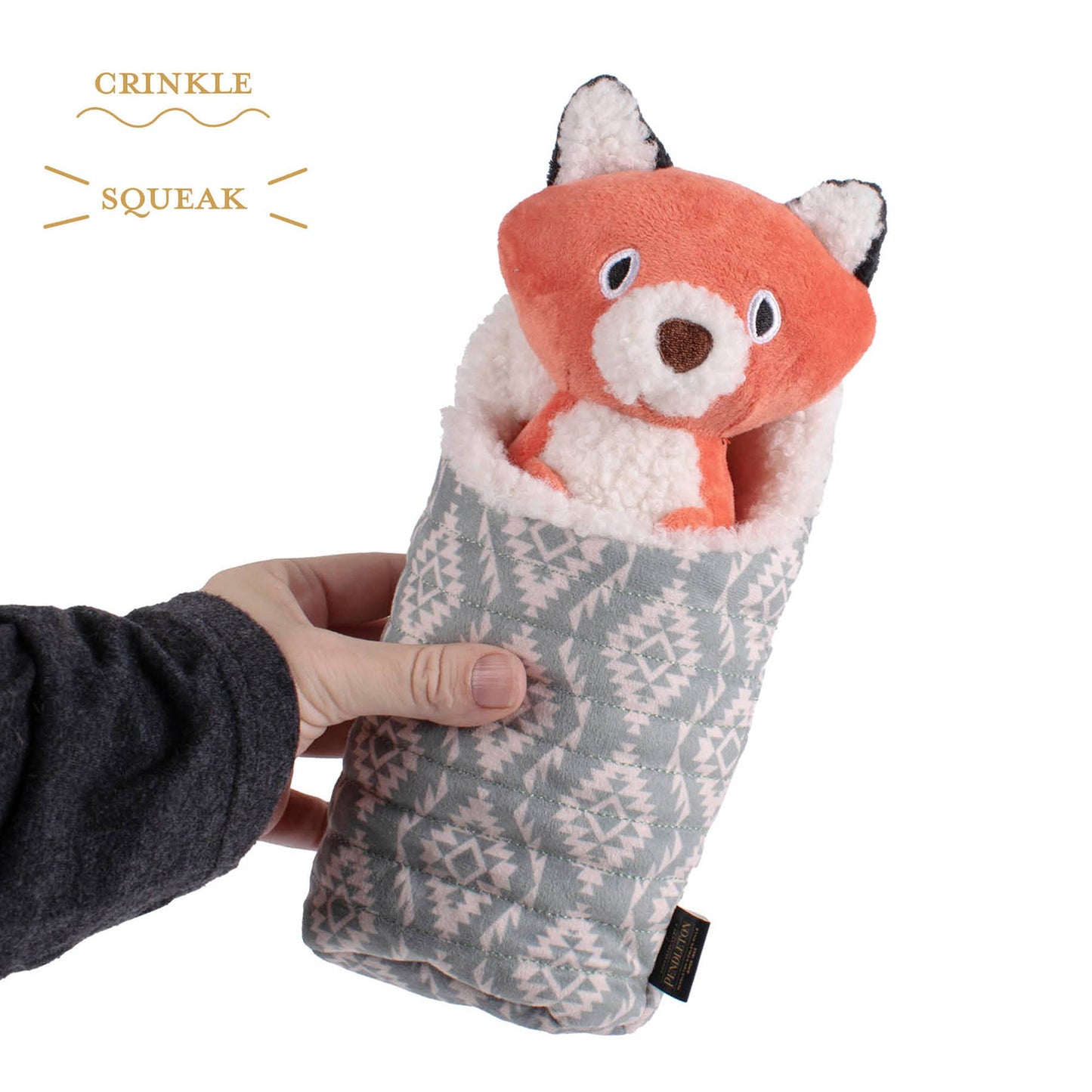 Fox in Sleeping Bag Pendleton Dog Toy