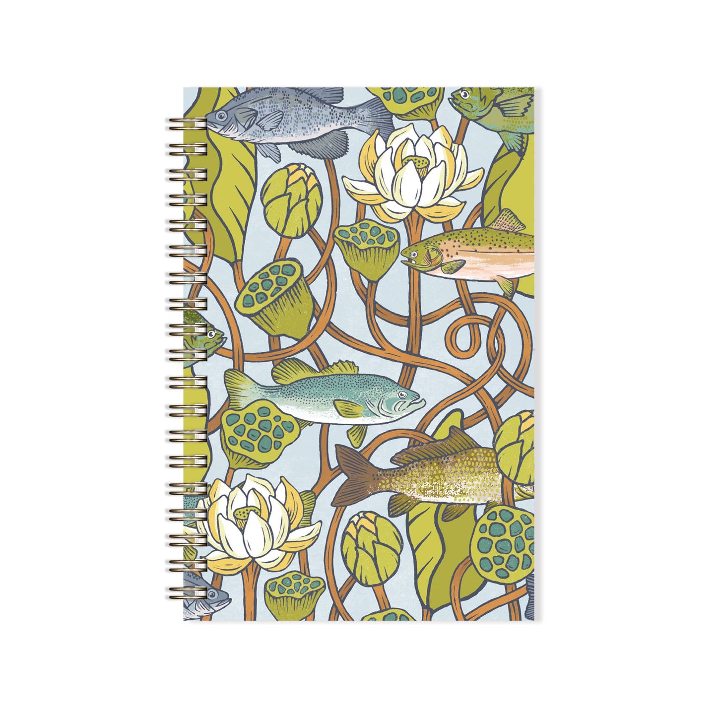 Lotus Pond Spiral Bound Notebook