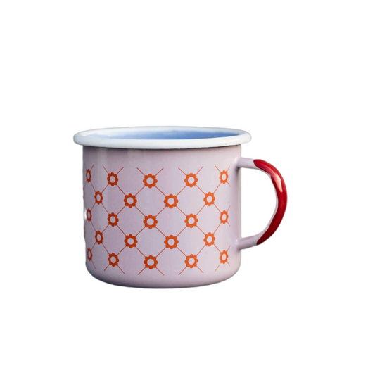 Floral Basket Camp Mug - Lavender