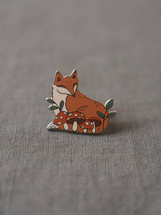 Fox in Forest Enamel Pin