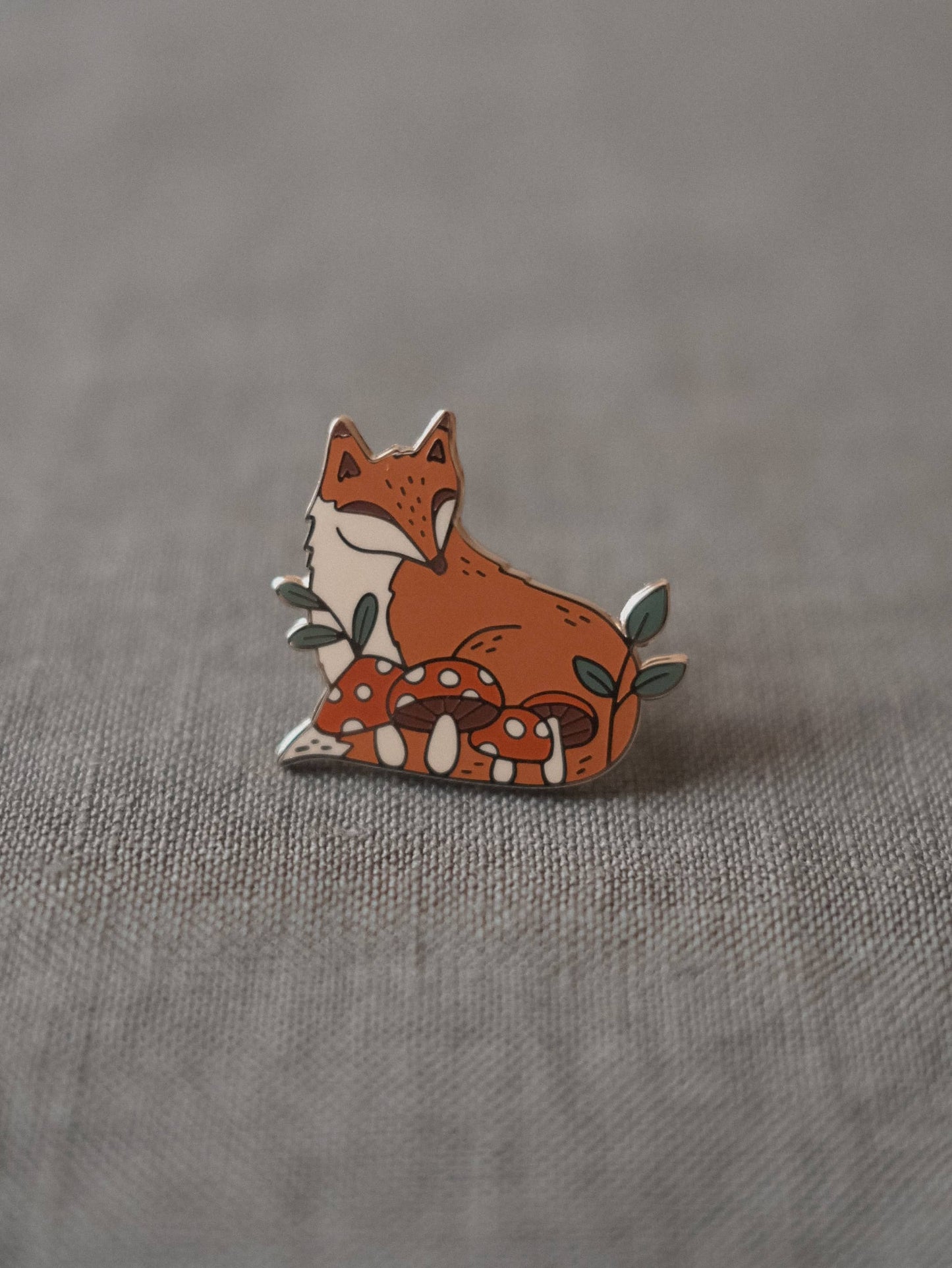 Fox in Forest Enamel Pin