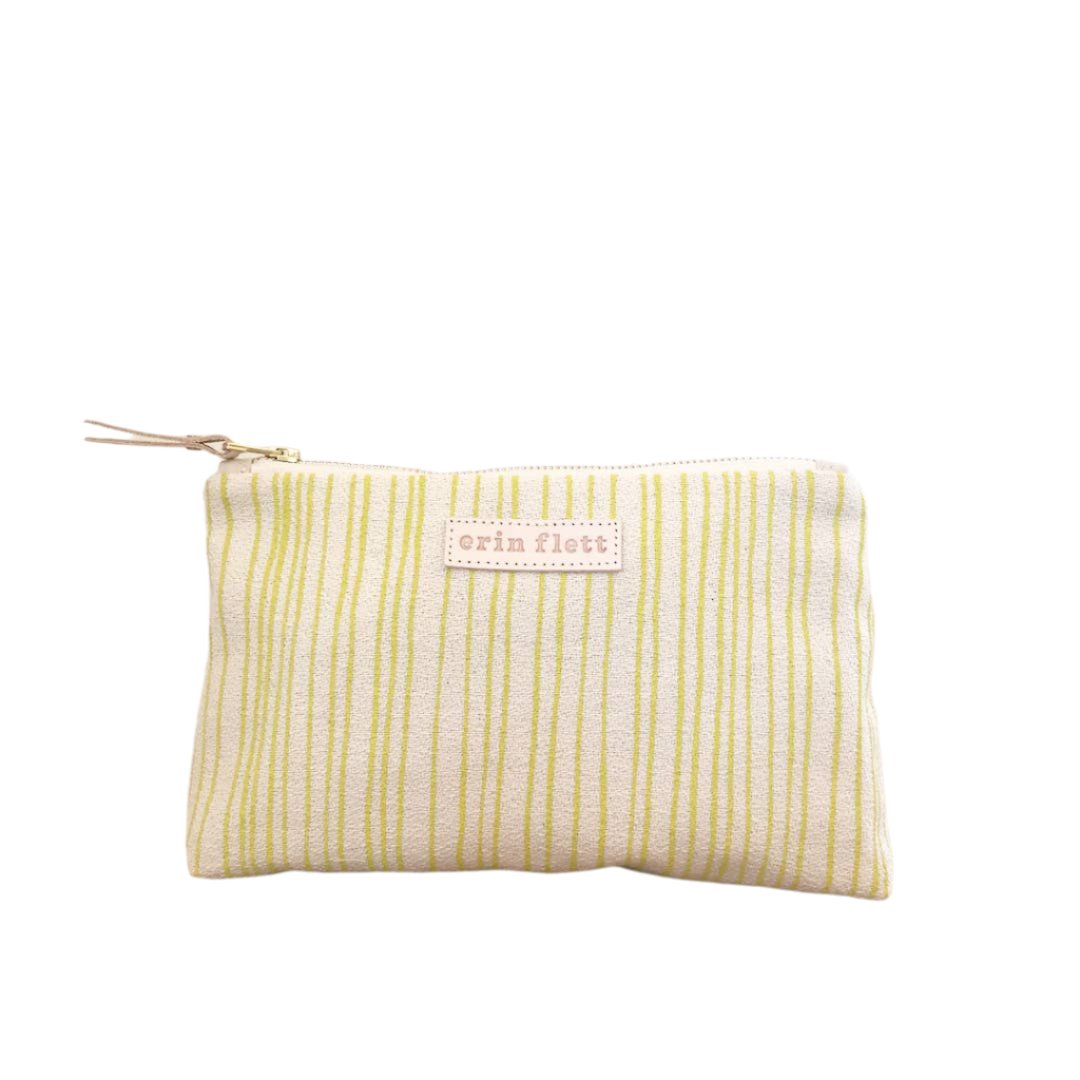 Lemon Stripe Makeup Zip Pouch