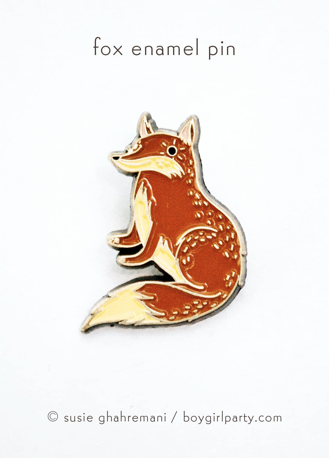 Red Fox Enamel Pin