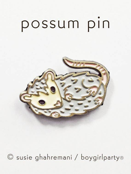 Opossum Enamel Pin