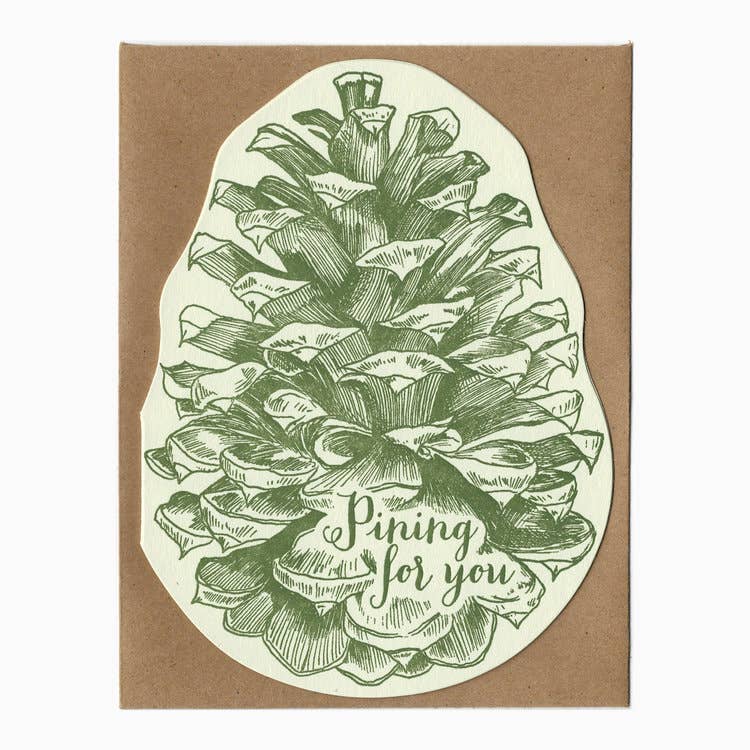 'Pining for you' Shaped Card