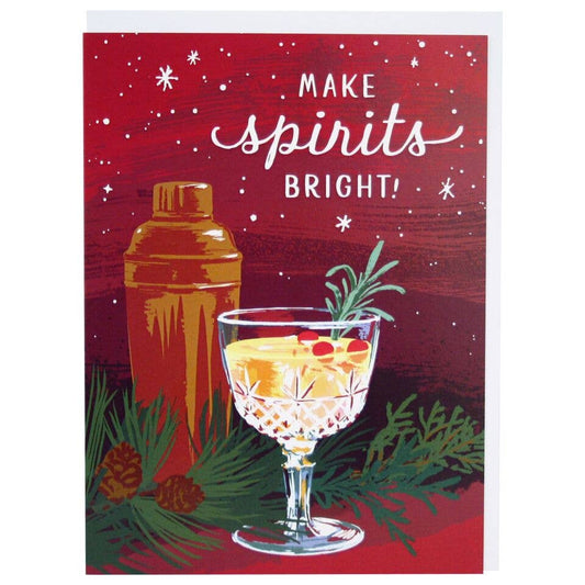 Make Spirits Bright Holiday Greeting Card
