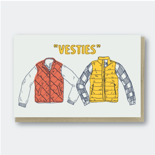 Vesties Besties Greeting Card