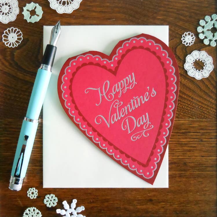 Heart Shaped Valentine Greeting Card