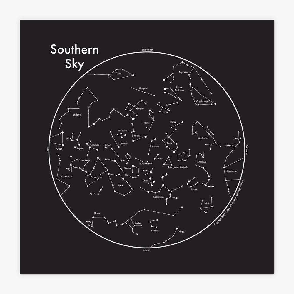 Southern Sky Constellation Print