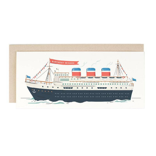 Birthday Oceanliner Greeting Card