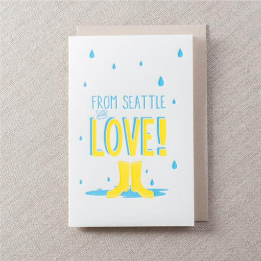 From Seattle Rainboots Greeting Card