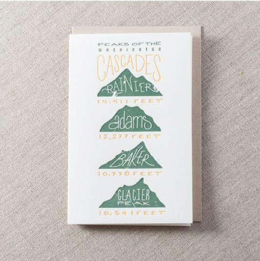 Peaks of Cascade Mountains Greeting Card