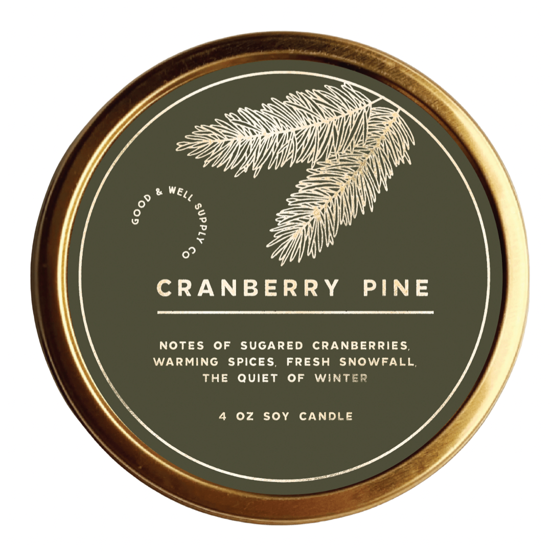 Cranberry Pine Golden Garden Candle