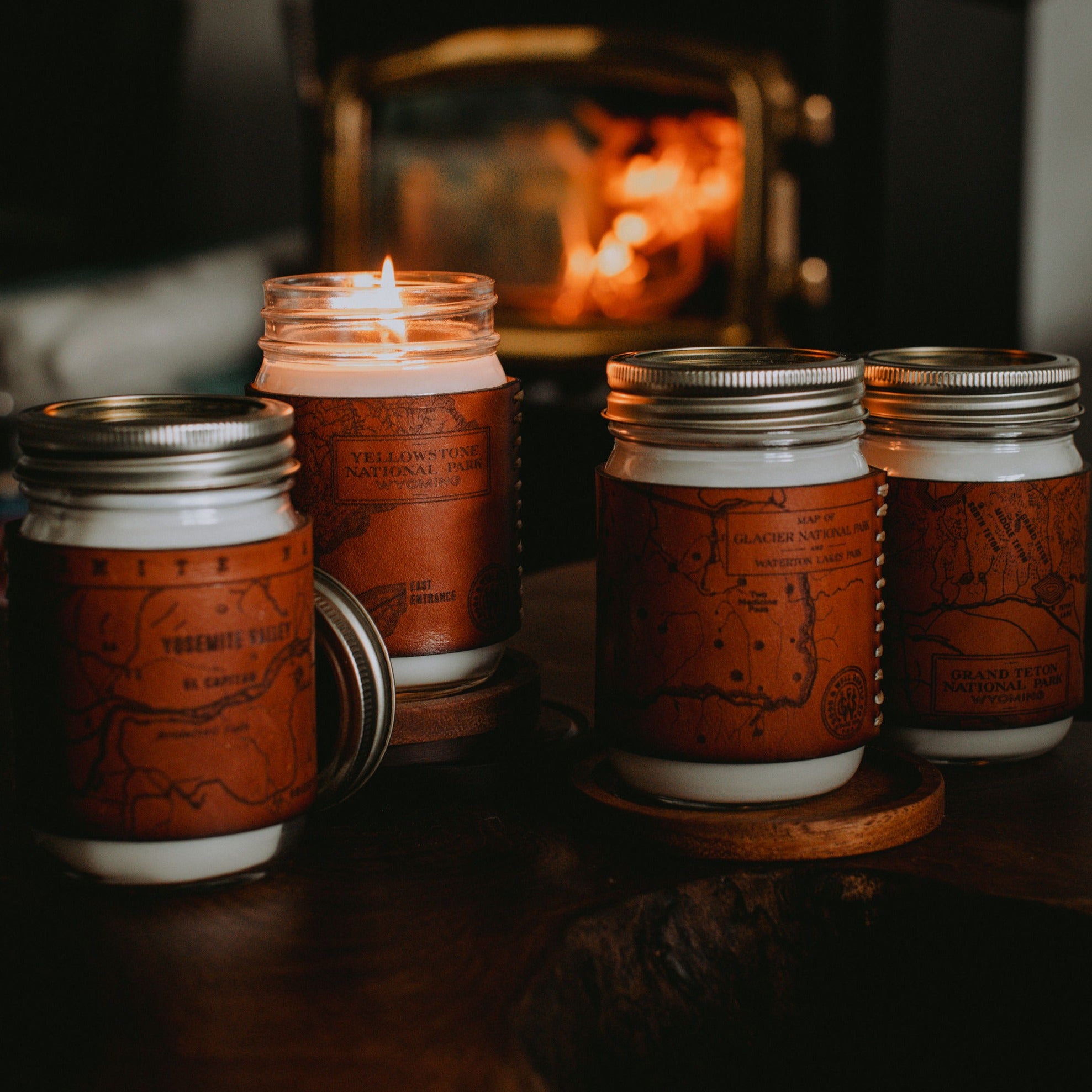 Heritage Park Maps Leather Candle – Good & Well Supply Co.