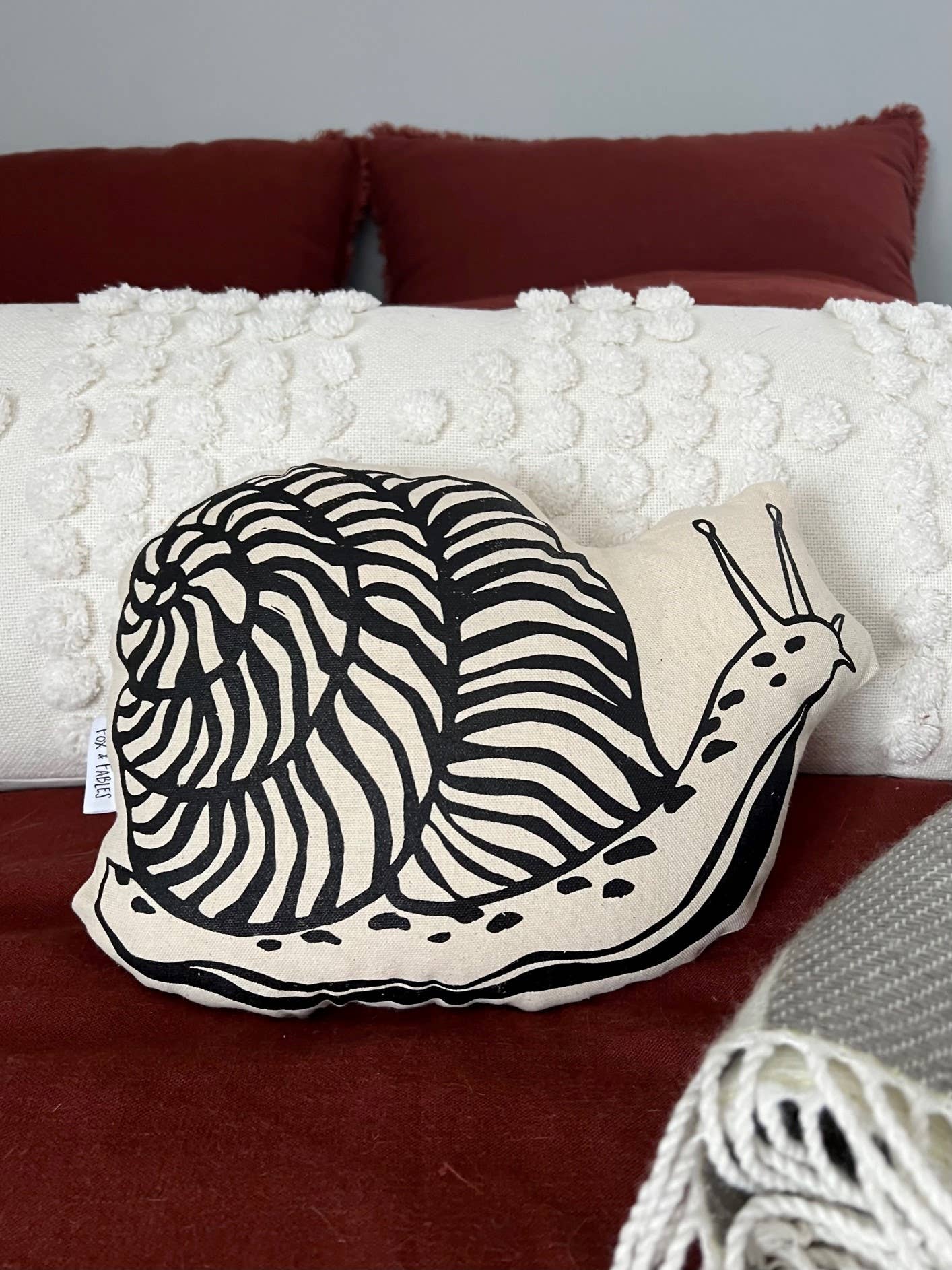 Snail Printed Pillow