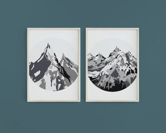 Mountain Range Paint-By-Numbers kit