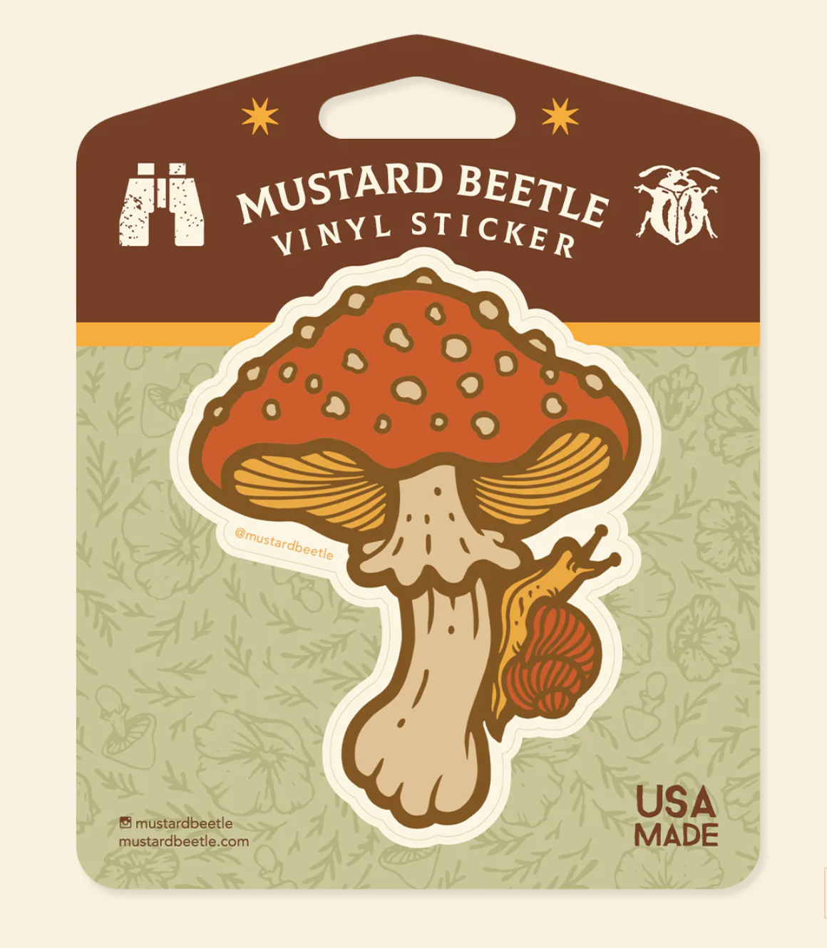 Mushroom & Snail Sticker