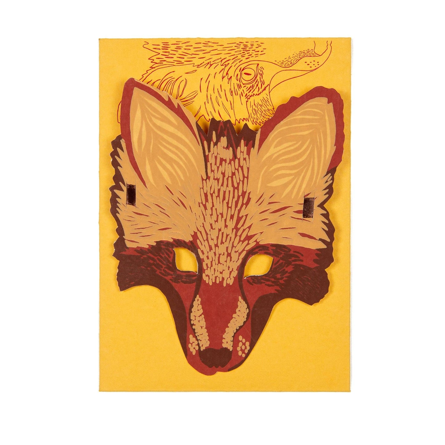 Fox Halloween Mask Greeting Card