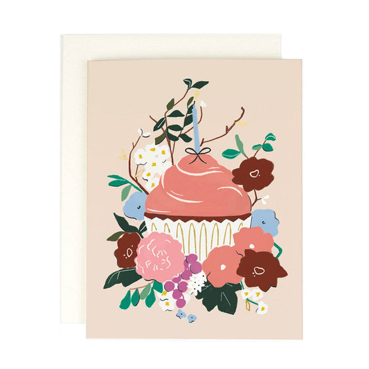 Blush Cupcake Greeting Card