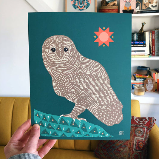 8" x 10" Barn Owl Print