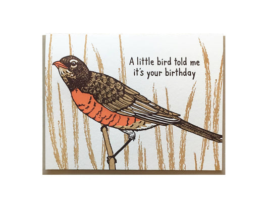 Little Bird Birthday Card