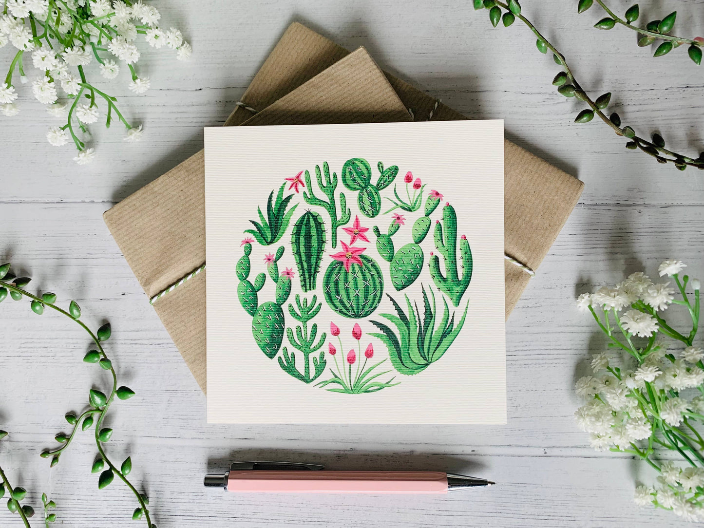 Cacti and Succulents Greeting Card