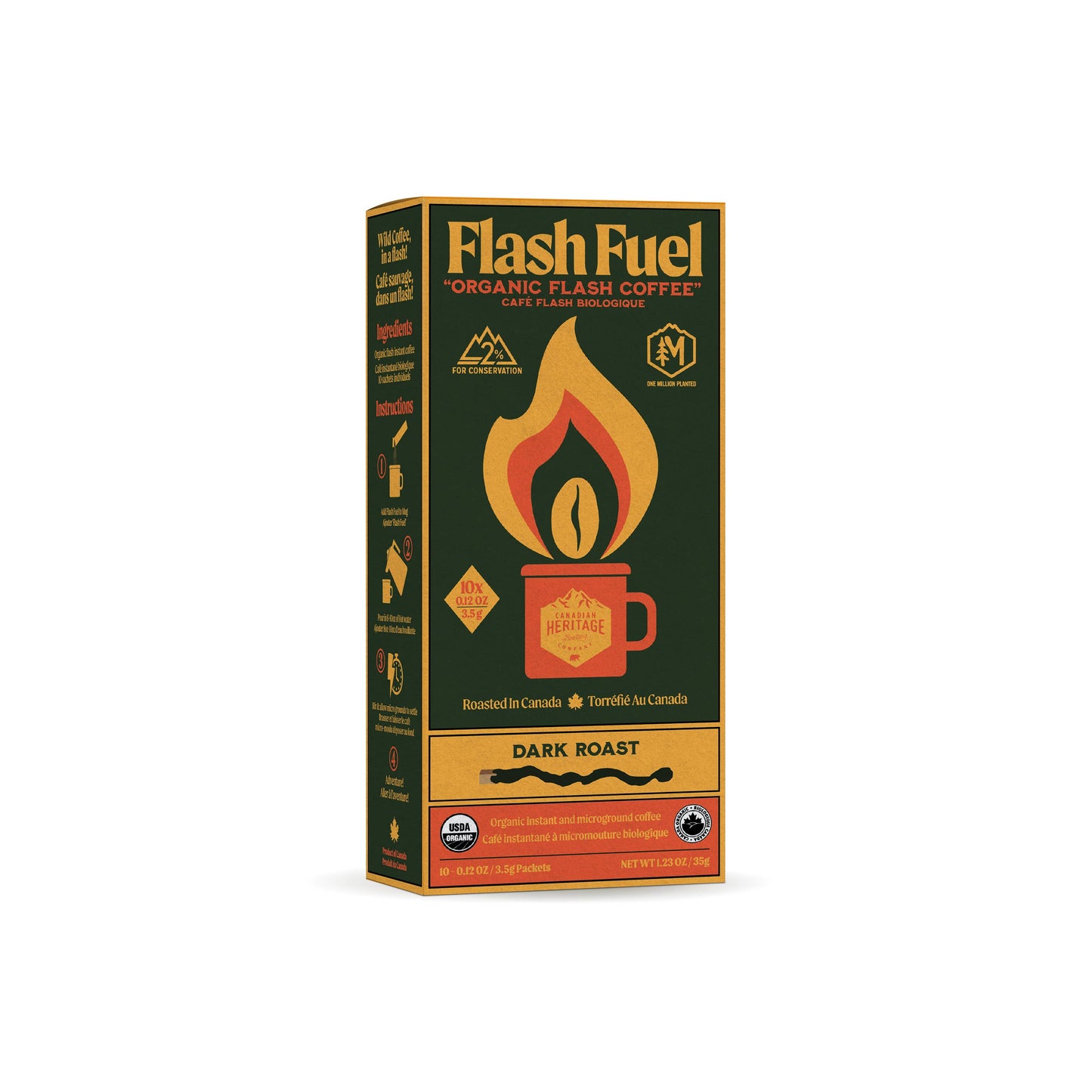 Flash Fuel Organic Instant Coffee - Dark Roast