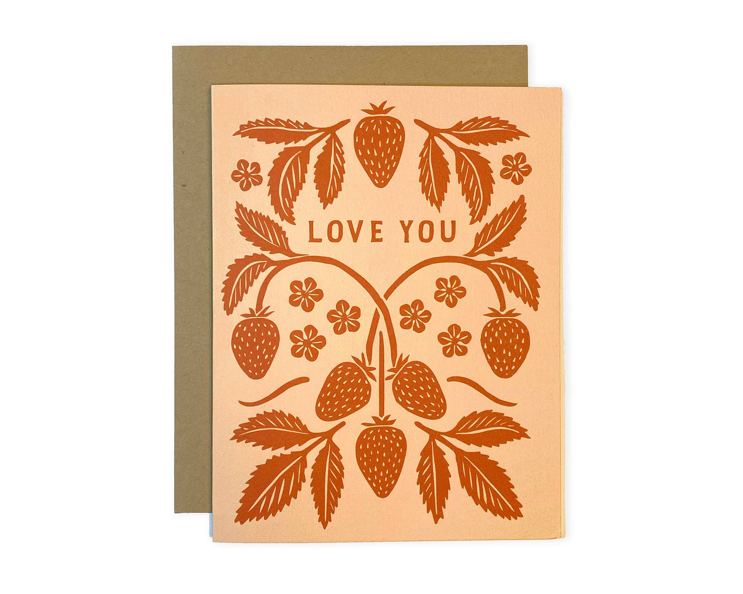Love You Strawberry Greeting Card